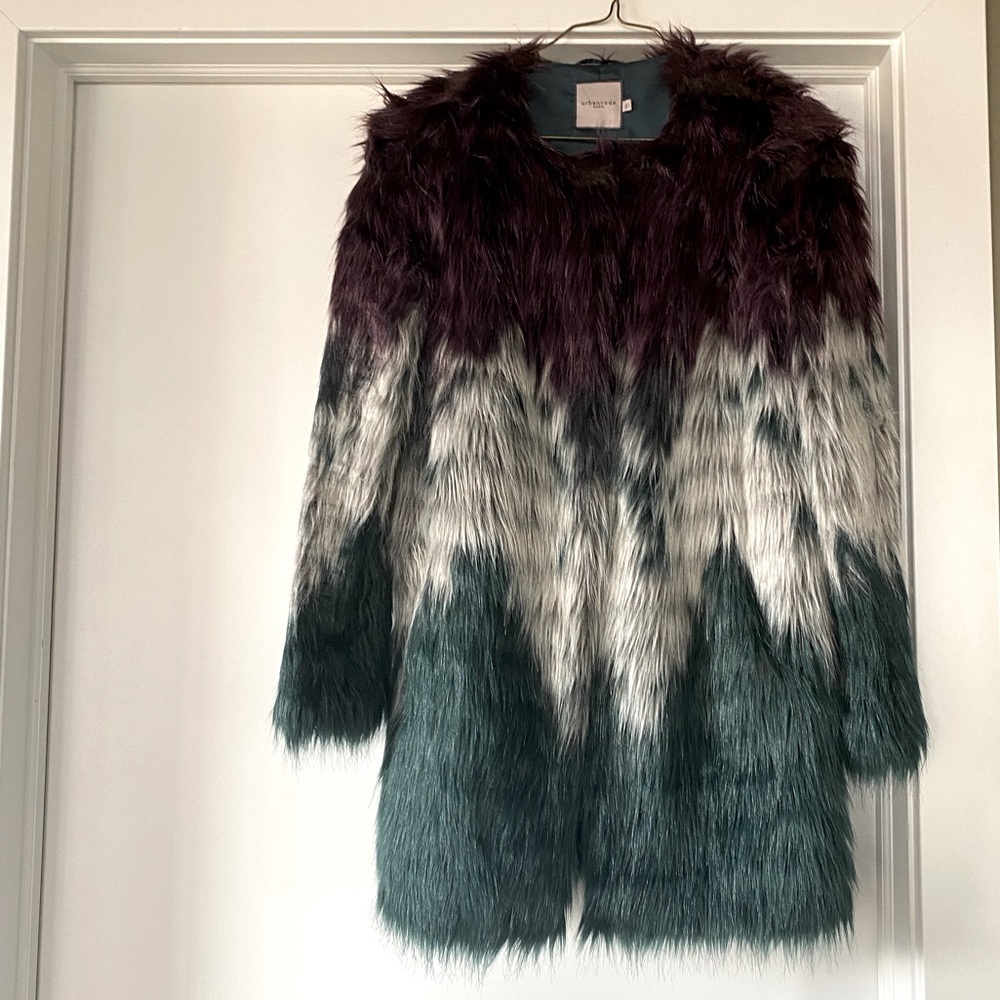 ASOS Faux Fur Coat - Size 6